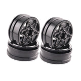 Maxbell Maxbell 4Pcs Carbon Fiber 1.9 inch Wheel Rims 12mm Hex for 1/10 RC Crawler SCX10 DIY Style D