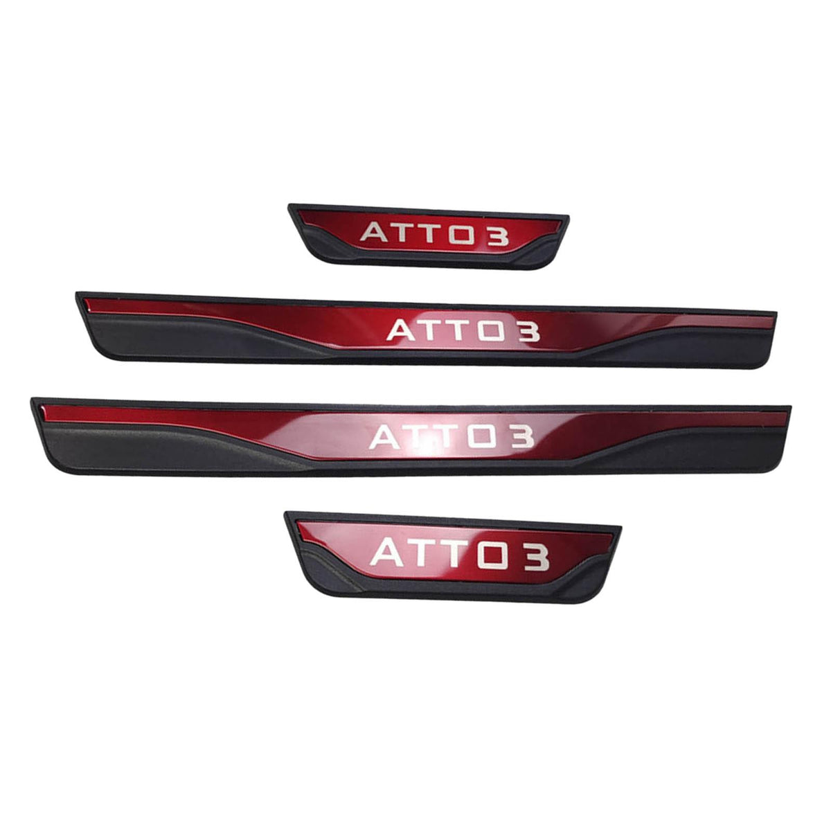 Maxbell Car Scuff Plate Pedal Door Sill Pathway Durable for Byd Yuan Plus Red