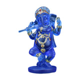 Maxbell Ganesh Figurine Resin Lord Ganesha Sculpture for Meditation Room Blue