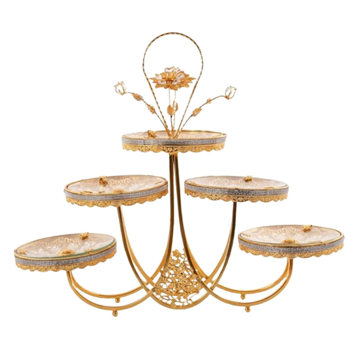 Maxbell Fruit Bowls 5 Tier Display Organizer Multifunctional Decoration Serving Tray