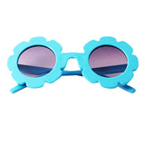 Maxbell Cute Sun Flower Kids Baby Boy Girl Soft Plastic UV400 Sunglasses Blue - Aladdin Shoppers