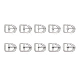 Maxbell 10 Pcs Leather Belt Buckle Metal Center Bar Buckles Purse Making Accessories Fits 17 x 21 mm Pack of 10 (Silver Plate) - Aladdin Shoppers