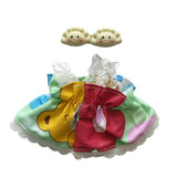 Maxbell 17cm Doll Dress Cute Fashionable Doll Accessories with Mini Hairpin for Gift Yellow Pink Hairpin