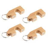 Maxbell 4pcs Wooden Fly Fishing Rod Rack Holder Magnetic Rod Guard Transport System