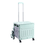 Maxbell Folding Shopping Cart Multipurpose Luggage Trolley for Camping Office Moving Green