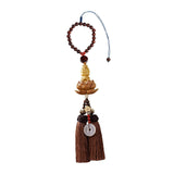 Maxbell Buddha Statue Wall Hanger Lovely Wood Sculpture Car Rear View Mirror Pendant Style B