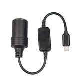 Maxbell USB C to 12V Cigarette Lighter Adapter Black USB C Male to 12V Adapter 5.9ft