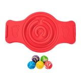 Maxbell Balance Board Wobble Stability Board for Skateboarding Skiing Indoor Outdoor Red