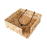 Maxbell Water Hyacinth Napkin Holder Tissue Paper Holder for Kitchen Desk Countertop 19cmx19cmx7cm