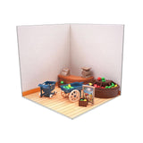 Maxbell 1/12 Backdrop Scene Model with Furniture for Action Figures Dolls Collection Style B