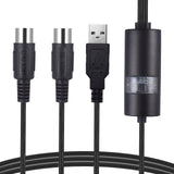 Maxbell USB MIDI Cable Guitar Multi Effects External Sound Card Wire MIDI Cord Cable