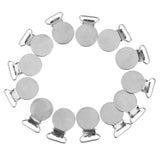 Maxbell 20x Round Shape Pacifier Suspender Clips Holder Crafts w Plastic Insert 2cm - Aladdin Shoppers