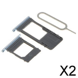 Maxbell 2xSim Card Holder Slot Tray Replacement for Samsung A5 A7 2017 A520 blue