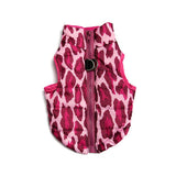 Maxbell Maxbell Pet Dog Rose Leopard Pattern Cotton-padded Vest Clothes Coat Apparel Size S