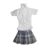 Maxbell 1/6 Button Down Shirt and Skirt Dress up for 12'' Action Figures Accessories violet skirt