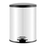 Trash Can with Foot Pedal Simple Dustbin Garbage Bin for Dorm Restroom Lobby White