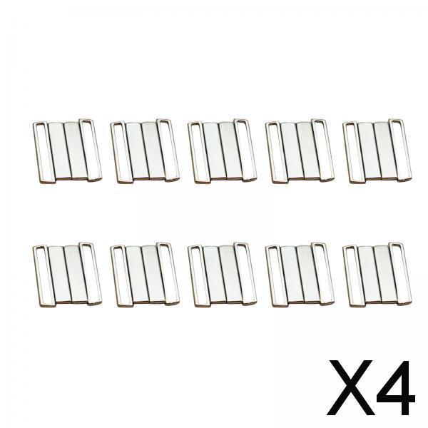 Maxbell 4x10Pcs Bra Hook Closure Bikini Clasps Closures Underwear Waist Extender Hooks