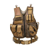 Maxbell Outdoor Adventure Vest CS for Jogging Strength and Endurance Training Gaming Brown