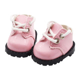 Maxbell Plush Doll Shoes Soft Photo Props Stylish DIY Doll Accessories for 15cm Doll Pink