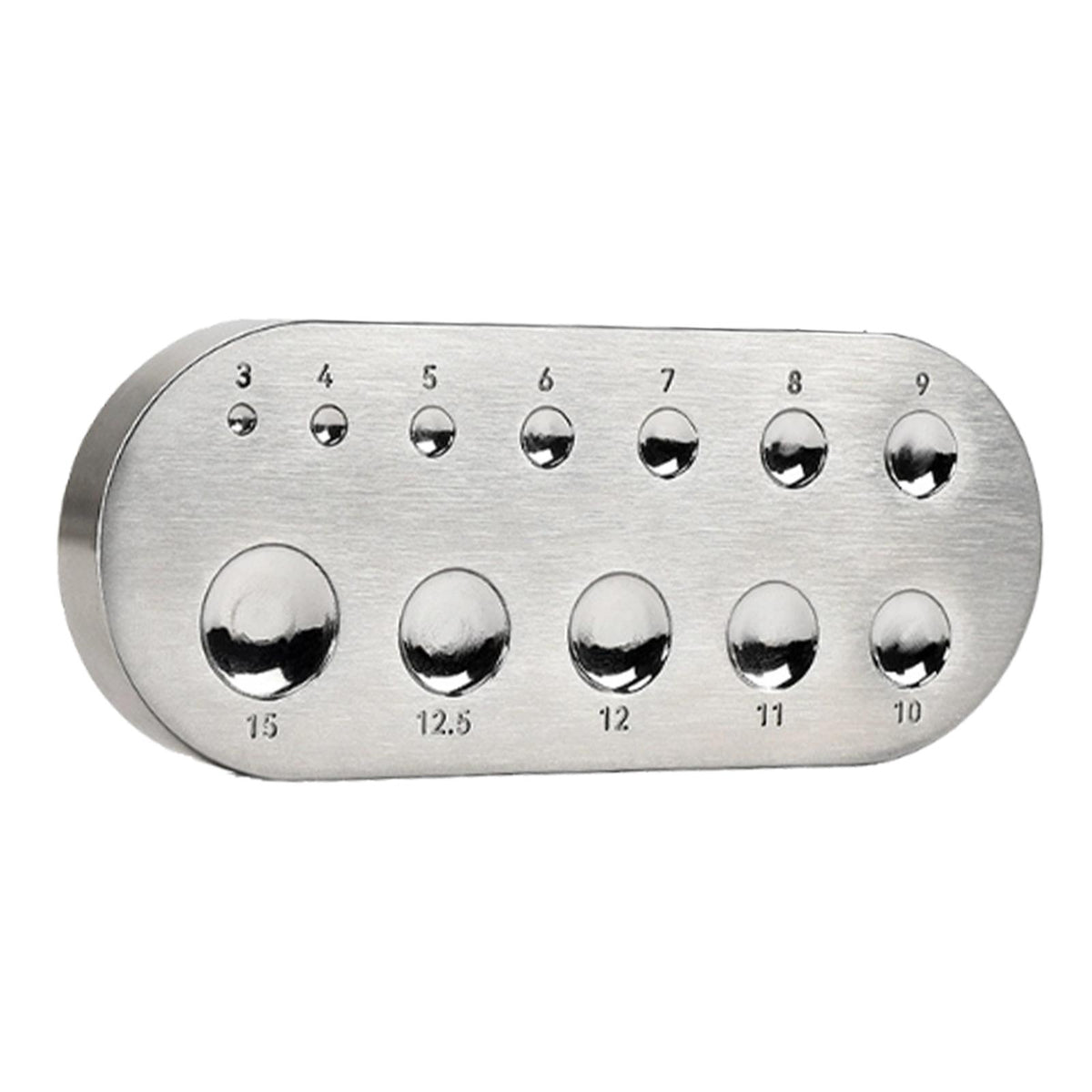 Maxbell Dapping Doming Block Dapping Block for Jewel Clasp Snap Button Oval