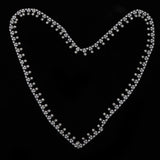 Maxbell 1 Yard Round Diamante Rhinestone Chain Trim Wedding Dress Belt Bridal Bead Applique White 14mm - Aladdin Shoppers