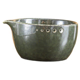 Herb Stripper Bowl Ceramic Gifts Gadget Sturdy Versatile Garlic Grater Plate Dark Green