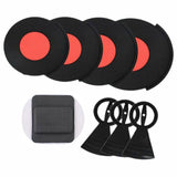Maxbell 5Pcs Drum Mutes Silicone and 3 Cymbal Mutes Easy to Install Drum Sound Mutes Black