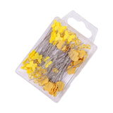 Maxbell 80Pcs Straight Pins for Garment Making Graduation Ceremonies Clothing Making yellow