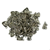 Maxbell 50pcs Charms Antique Silver Christmas Hat Alloy Pendants Findings Xmas 16mm