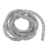 Maxbell Hollow Bracelet Cord For DIY Jewelry Crafts Christmas Party Decor Silver