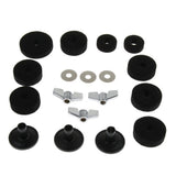 Maxbell 18 Pcs of Set Cymbal Stand Felt Wing Nuts Washers for Percussion Accessory - Aladdin Shoppers