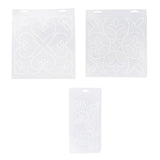 Maxbell 3 x Plasitc Quilting Template Stencils for Embroidery Patchwork Sewing Craft