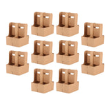 Maxbell 10x 4 Cup Drink Carrier to Go Coffee Cup Holder for Iced Coffee Drinks Juice 16cmx17.5cmx23cm