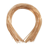 Maxbell 5x50Pcs Plain Metal Headbands for Crafts Hair Band Handmade Thin Wire Hairband Gold