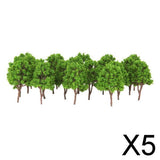 Maxbell 5x20x Plastic Model Trees N Scale Train Layout Wargame Scenery Diorama 7.5cm