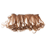 Maxbell Fashion Multicolor 15cm Rinka DIY Doll Wigs Curly Wavy Hairpieces Coffee 12B - Aladdin Shoppers