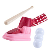 Maxbell Kids Baseball Pitching Machine Toy Foot Pedal for Boy Girls red