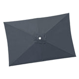 Maxbell Umbrella Replacement Canopy 200cmx300cm Waterproof for Outdoor Use Home Deck Gray