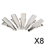Maxbell 8x50pcs Mini Single Prong Alligator Hair Clips w/ Teeth