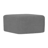 Maxbell Ottoman Cover Washable Lightweight Foot Stool Cover for Bedroom Store Office Light Gray XL