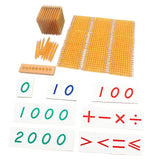 Maxbell Montessori Math Toys Hands on Ability Kids Mathematics Learning for Children Golden