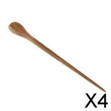 Maxbell 4xChinese Style Natural Green Sandalwood Handmade Hair Clip Hairpin for Women