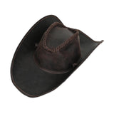 Maxbell Cowboy Hat Summer with Adjustable Chin Strap for Holiday Themed Party Street dark brown