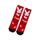 Maxbell Children Stockings Winter Warm Socks New Year Socks for Kids Gifts Red and Black