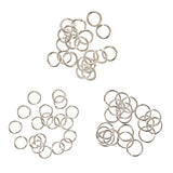 Maxbell 60 Pieces 4mm 5mm 6mm Mixed Jewelry Findings Sterling Silver Open Jump Rings