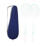 Maxbell 2Pcs Badminton Rackets with Bag Badminton Racquets Light Blue Rackets