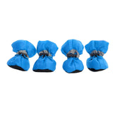 Maxbell Maxbell 4Pcs Dog Boots Pet Supplies Comfortable for Outdoor Winter Snow 2 Blue 4cmx3cm