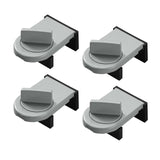Maxbell 4 Pieces Sliding Window Lock Lock Window Stopper for Bedroom Patio Home Argent