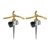 Maxbell 2Pcs 3 Arm Metal Sprinklers for Large Yard Area Watering Large Area Coverage