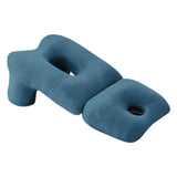Maxbell Face Down Pillow Soft Multifunctional Neck Support for Abdomen Sleeping Home Blue